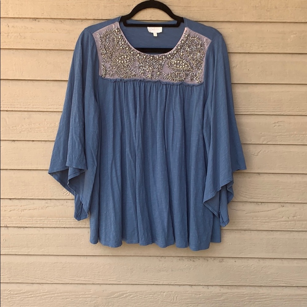 Beaded Anthropologie top